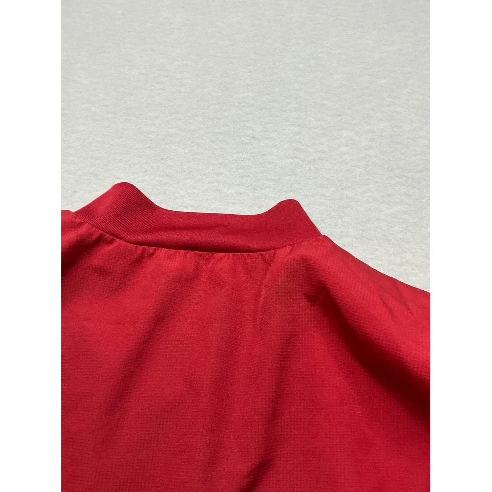 Adidas Vintage Pullover Training Top Red Grey Stripe Soccer Jersey Mens‎ Large